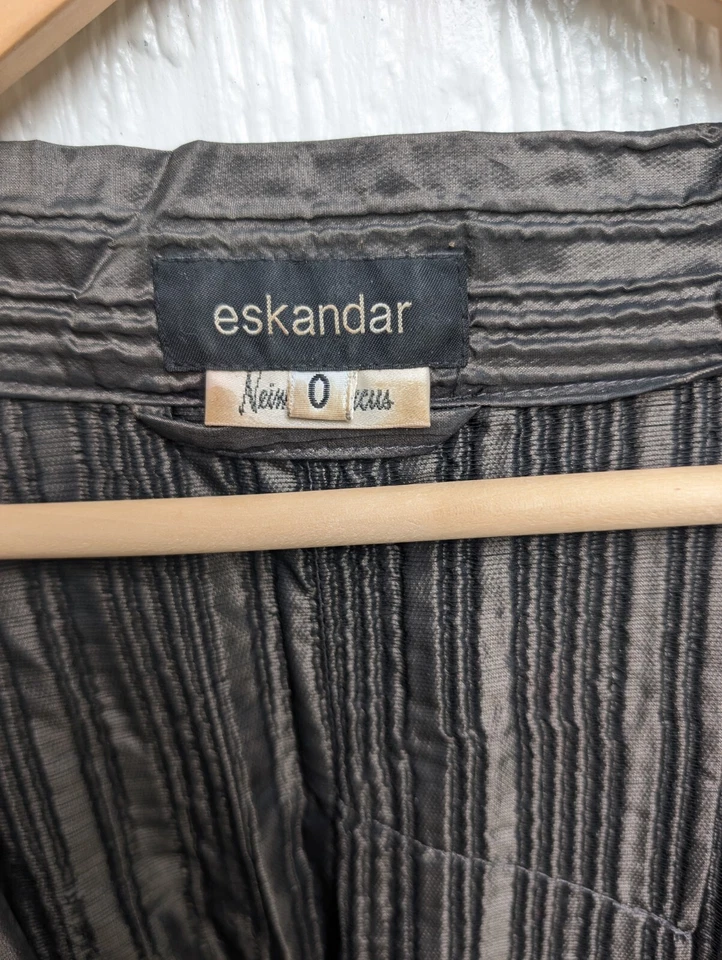 Plumero recortado arrugado mezcla seda vintage Eskandar Neiman Marcus talla 0 Foto 3 de 4