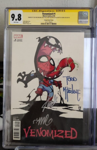 VENOMIZED #1 YOUNG VARIANT COVER CGC 9.8 SS SIGNED TODD MCFARLANE STAN LEE YOUNG - Picture 1 of 2