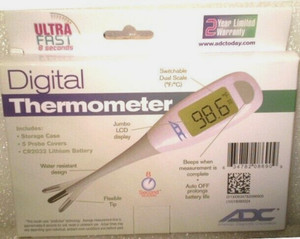 ADC V 418N Adtemp Lit Digital Thermometer Ultra Fast Flex Tip, New!!!
