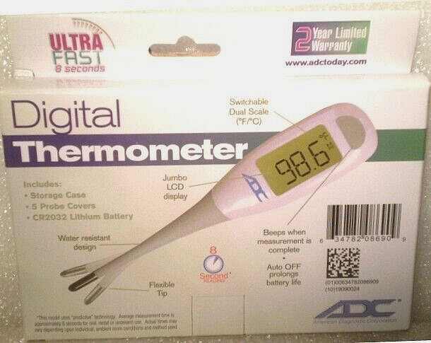 ADC V 418N Adtemp Lit Digital Thermometer Ultra Fast Flex Tip, New!!!
