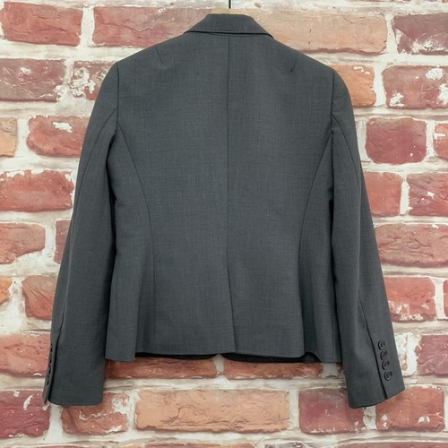 Anne Klein Blazer Jacket Womens 10 Gray Wool Blend Career Office Work Button Up - Picture 4 of 9