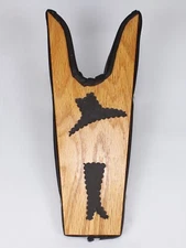 Boot Jack Puller, Vintage, Folk Art, Oak with Vinyl Appliques, Southwest