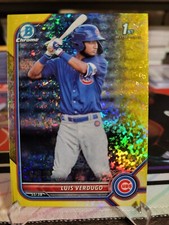2022 Luis Verdugo 1st bowman Chrome Yellow mini diamond /75 #BCP-147 Cubs