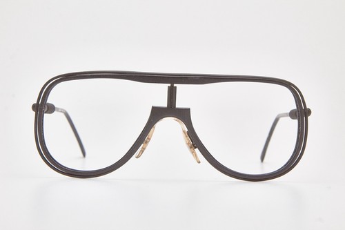 1980s vintage pilot eyeglasses ALITALIA CLASSIC 500 black glasses - Picture 2 of 13