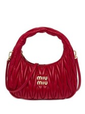 Miu Miu Wander Matelassé Nappa Leather Hobo Mini-bag