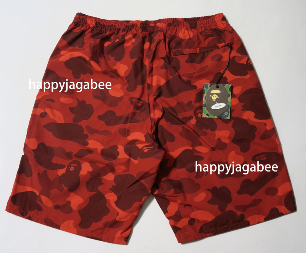 A BATHING APE Men's COLOR CAMO APE HEAD ONE POINT BEACH SHORTS