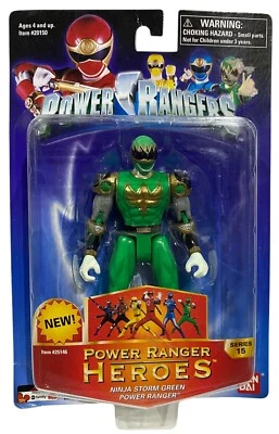 Power Rangers Heroes Series 15 Ninja Storm Green Ranger Action Figure NEW 2006 - Image 1 of 4