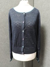 Image of Yumi Navy Sparkle Short Cardigan UK 12 LN031 BB 05