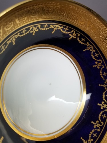 Aynsley GEORGIAN COBALT SMOOTH Tea Cup & Saucer Set 7348 READ #4 - Picture 2 of 6