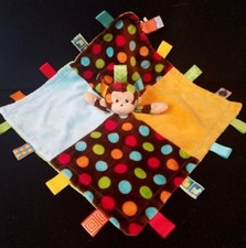Mary Meyer Taggies Authentic Dazzle Dots Monkey Taggie Blanket Lovey Security 13