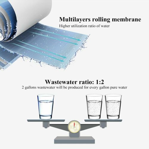 6 Stage Undersink Reverse Osmosis System Water Filter with Mineral Filter 75 GPD - Picture 4 of 7