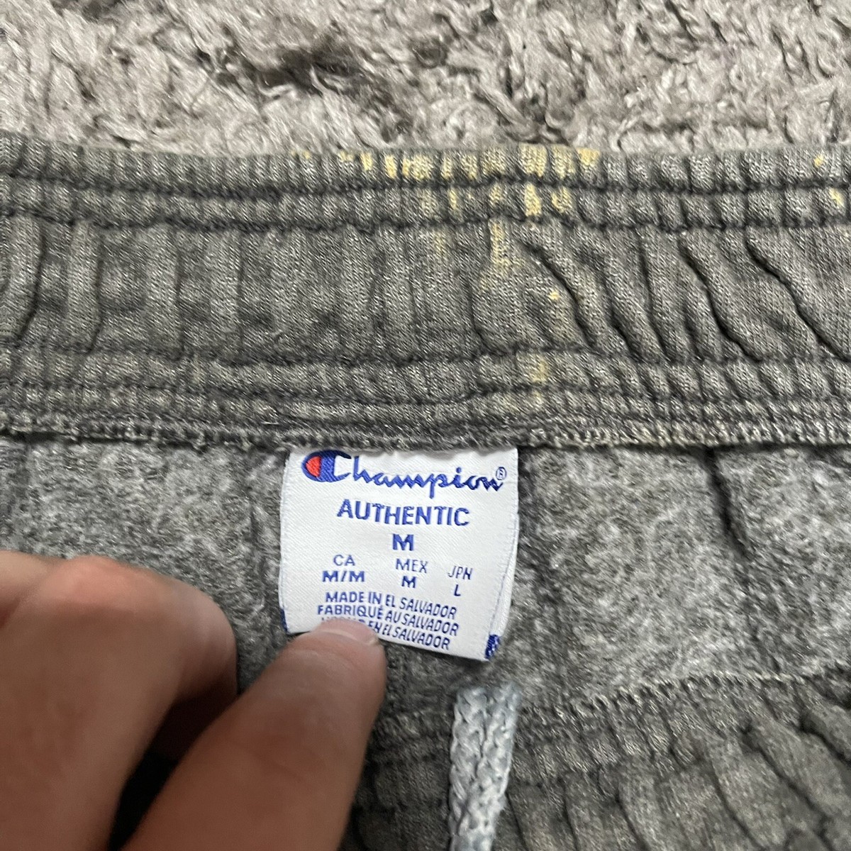 Champion Sweatpants Adult Medium Gray Bleach Dyed Joggers  