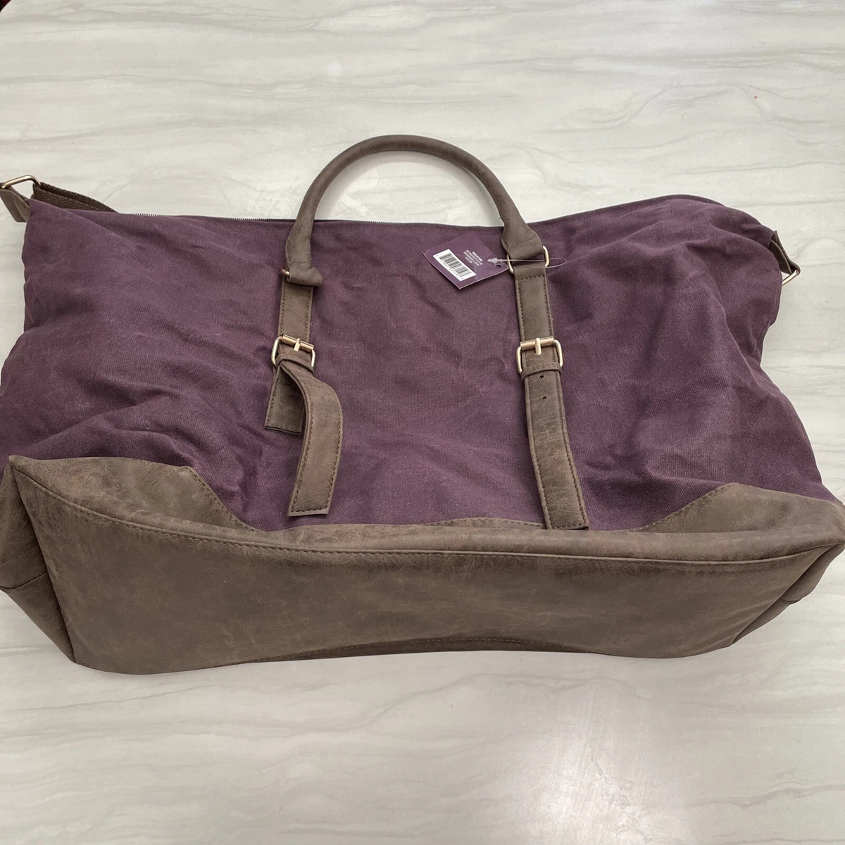 ULTA BEAUTY Purple Overnight Weekender Travel Duffle Bag/Gym Bag Faux  Leather.