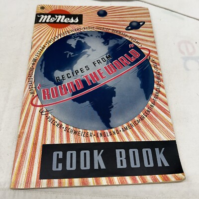 Vintage Cookbook Magazine Style Around The World Recipe In Foreign & English Old