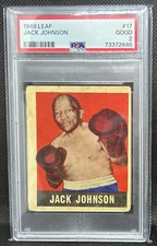 1948 Leaf Gum Co. Jack Johnson #17 Boxing Heavyweight HOF LEGEND PSA 2