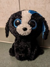 TY Beanie Boos Tracey Black & White Dog Plush 9” Stuffed Animal Soft 