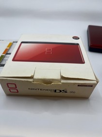 Nintendo DS Lite Console W/Charger USG-001 Crimson Red/Black English