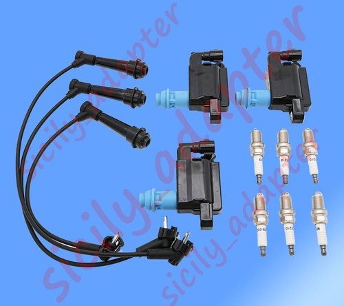 UF228 Ignition Coils Wire Set + Spark Plugs for 01-05 Lexus GS300 IS300 L6 3.0L - Picture 2 of 14