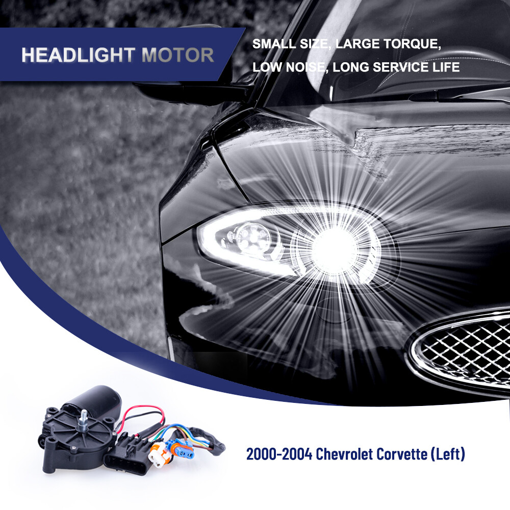 2000 Corvette Headlights 2x Left & Right Headlight Motors For Chevrolet Corvette C5 (2000-2004) - Direct Replacement Left Right Headlight Motor Set - Foto 9