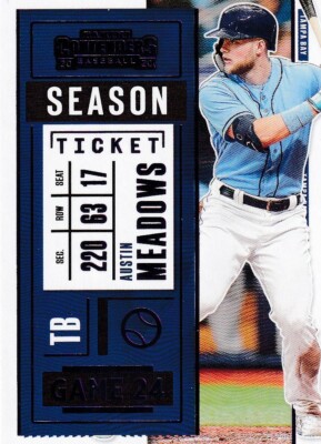 2020 CONTENDERS PURPLE PARALLELS AUSTIN MEADOWS TAMPA BAY RAYS - B5927