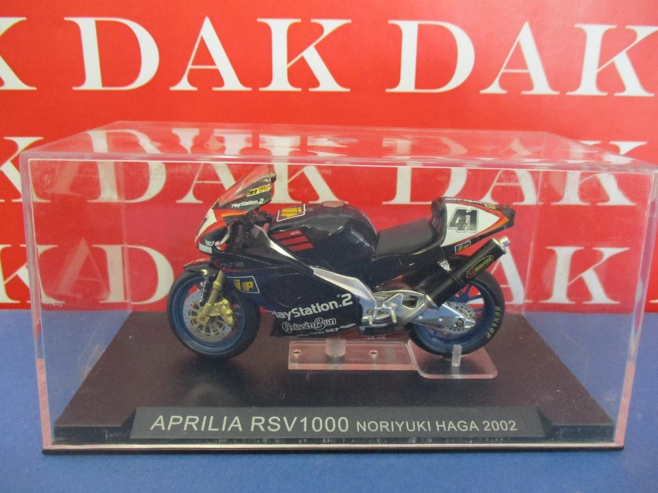 Die cast 1/24 Modellino Moto GP Aprilia RSV 1000 N. Haga 2002 - Immagine 4 di 4