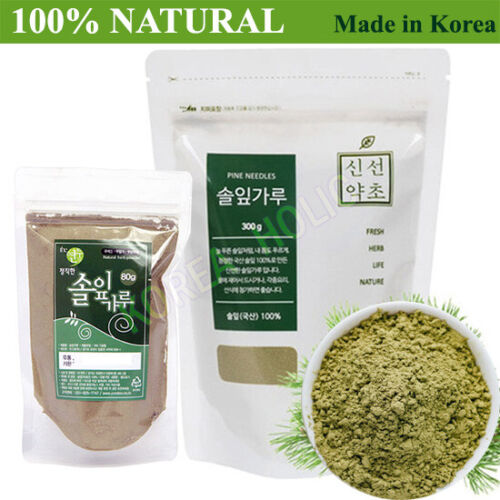 100% Natural Pine Needle Powder 300g 80g Organic Medicinal Korea Herbal Powder - 第 1/14 張圖片
