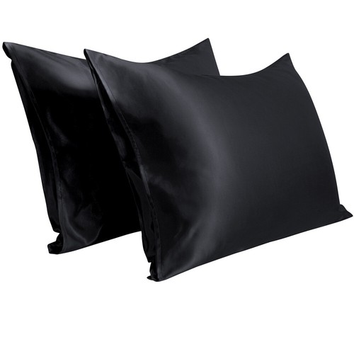 Silky Glazed Satin Pillowcase Luxury Soft Pillow Case 2 Pack 11 Colors - Picture 12 of 19