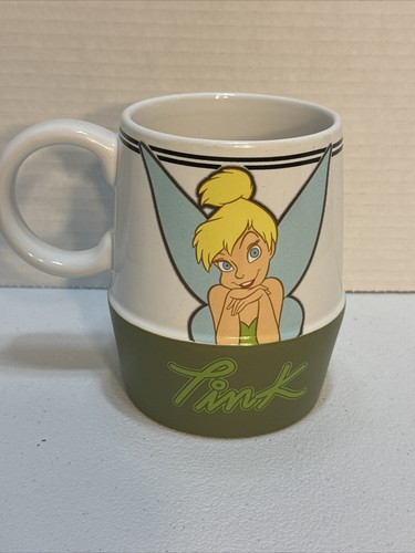 Tinkerbell Tink de Disney Store 20 oz. Taza de café té cerámica dos tonos mango grande - Imagen 3 de 15