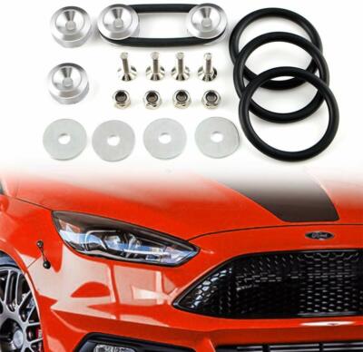 2pcs Metal Car Bumpers Trunk Fender Hatch Lids Release Fasteners Kit Hood Pin Lo