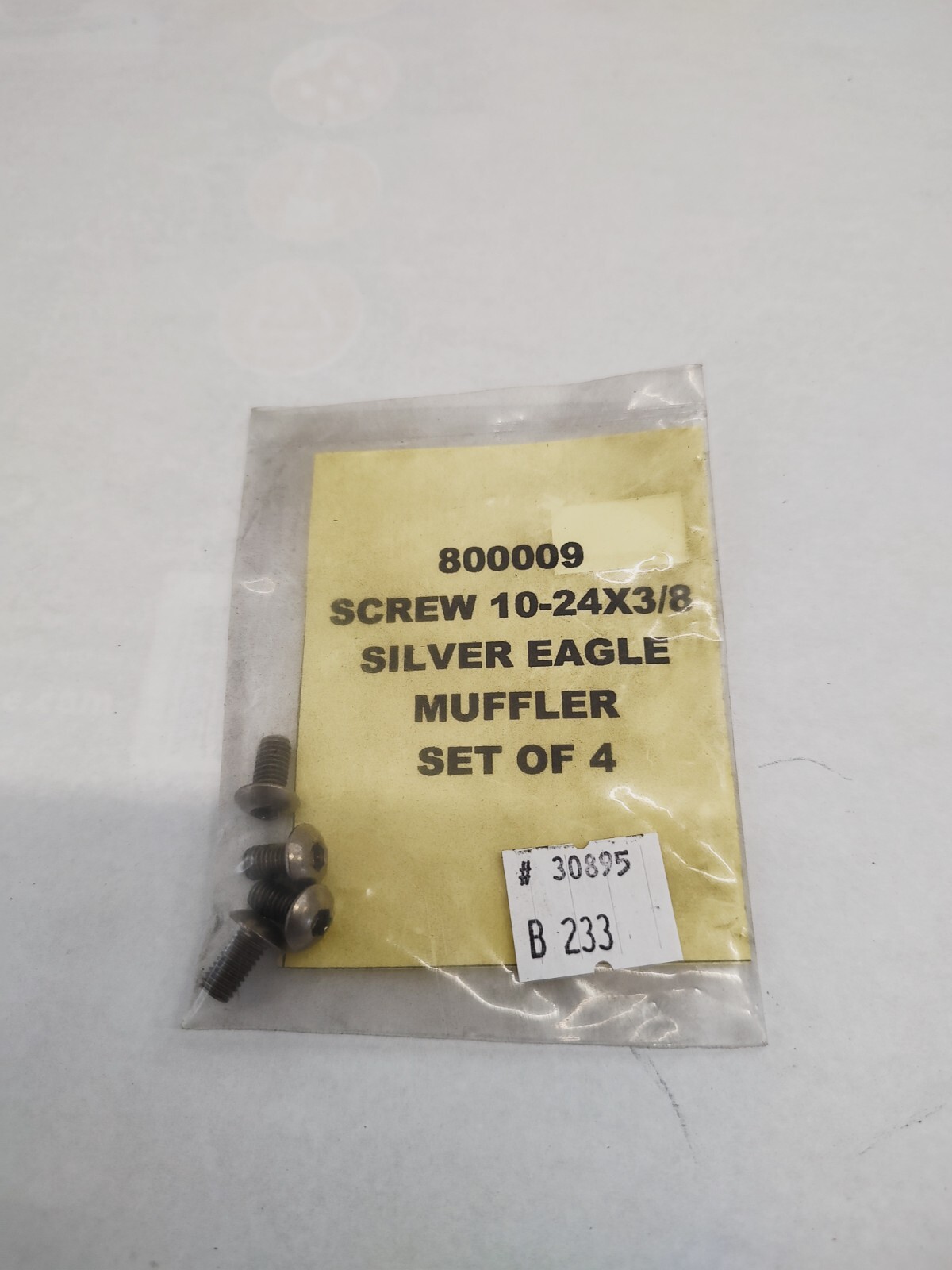 Cushman 800009 Screw 10-24x3/8 Silver Eagle Muffler Set of 4 | eBay
