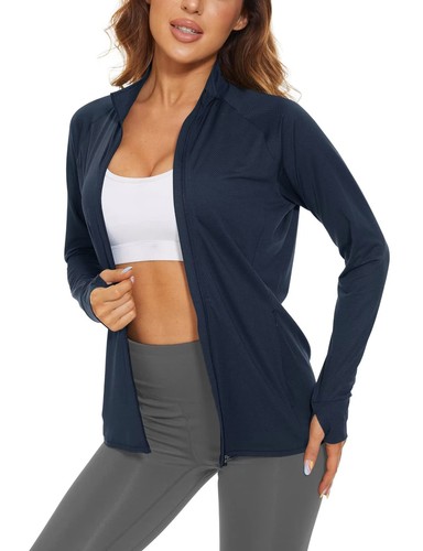 Women's UPF50+ Sun Protection Jacket Full-Zip Up Long Sleeve Lightweight Shirts - Picture 71 of 103