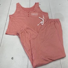 Shein Pink Joggers & Tank Top Pajama Lounge Set Women’s Size XL