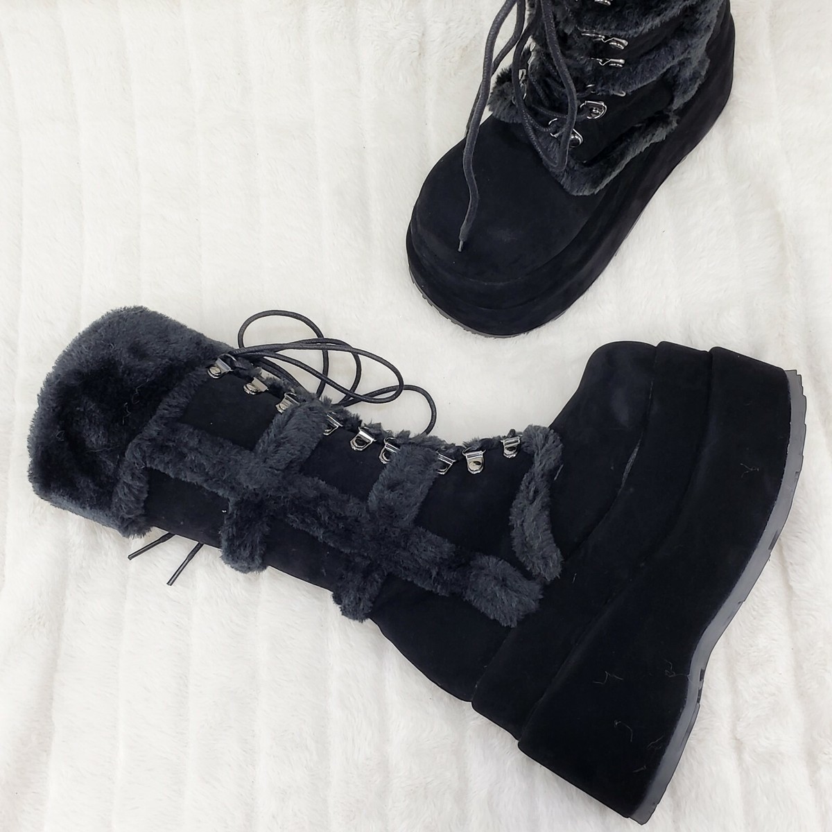 Shoe‎ The Bear Men\'s  Leather Shoes Faux Shearling Lined Boots Black Size12 $210 JESSA BLACK – BEARPAW Shoes main image 4
