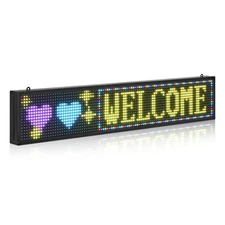 VEVOR 40x8 in Programmable LED Sign Digital Scrolling Display Board P10