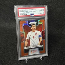 PSA10 Top Mint Panini #146 Robert Lewandowski Orange Prizm JAPAN
