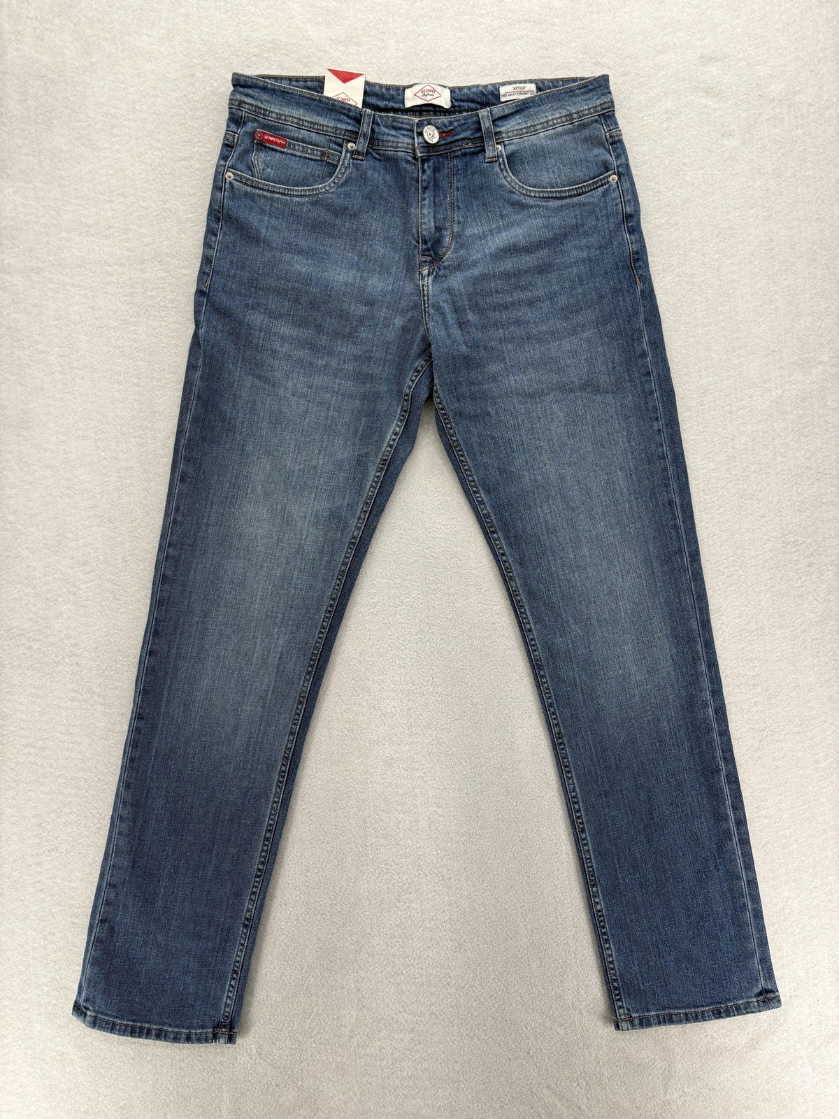 S 34x32 Blue Straight Leg British Denim Stretch Nwt