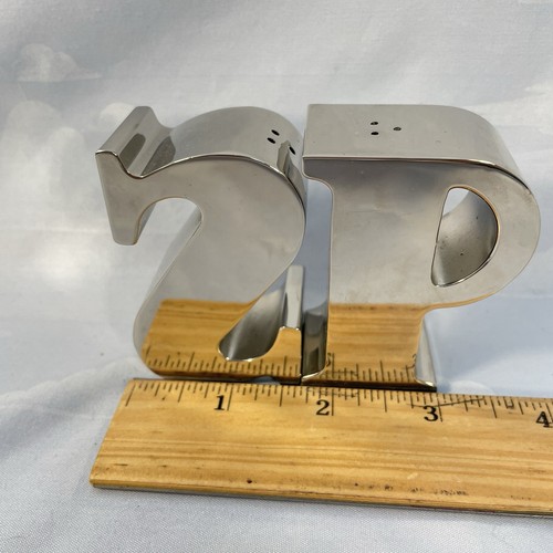 Vintage Godinger S & P versilberte Buchstaben Salz & Pfefferstreuer 2,5” x 1,5” - Bild 8 von 9