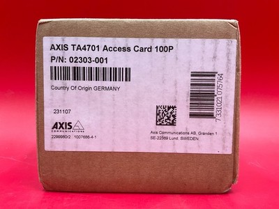 Axis TA4701 RF Proximity Access Card 100 pack 02303-001   ️  ️ BRAND NEW!