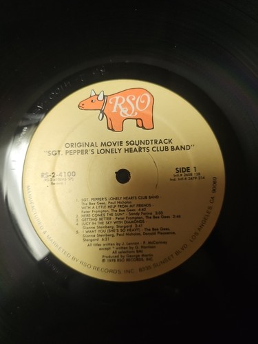 Peter Frampton The Bee Gees SGT Peppers Lonely Hearts Club Vinyl LP And Poster - Picture 7 of 8