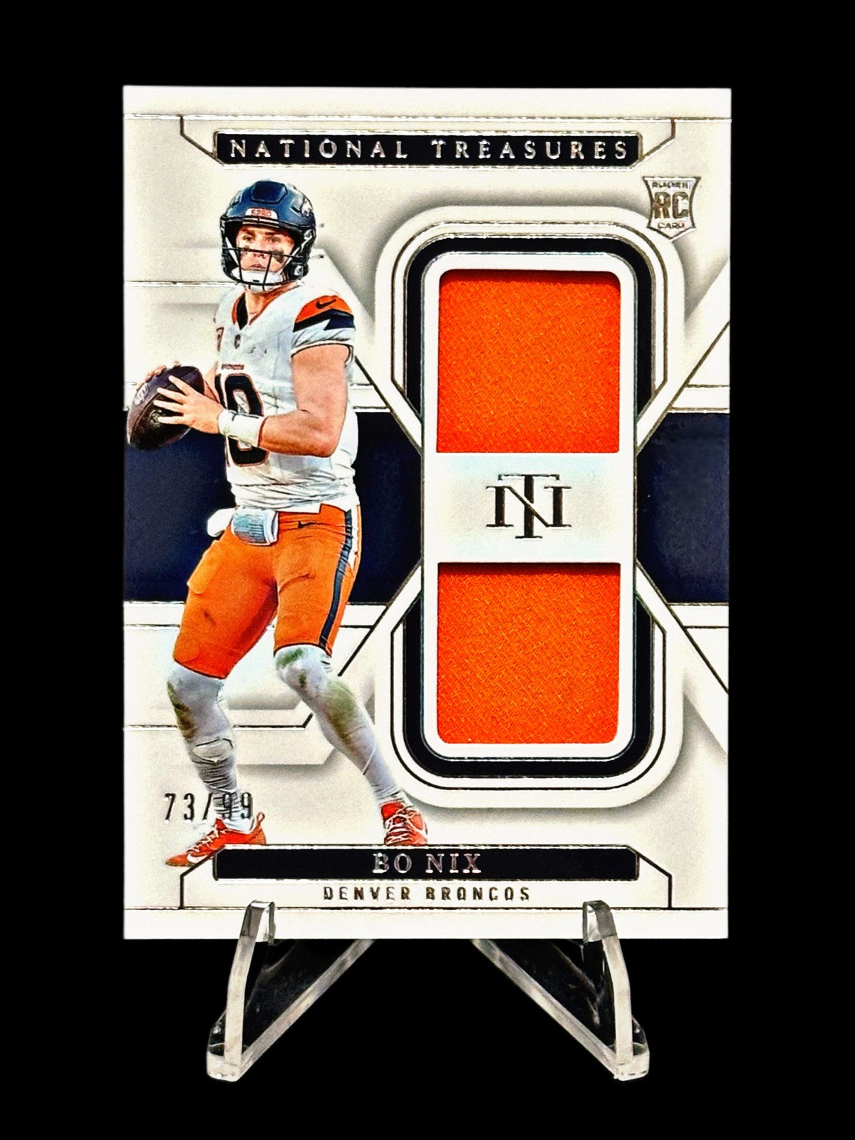 2024 Panini National Treasures - Rookie Dual Materials Bo Nix /99 Broncos