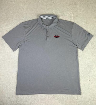 Swannies Polo Shirt Mens 2XL Gray Wesco Group 3M Logo Golf Stretch Performance