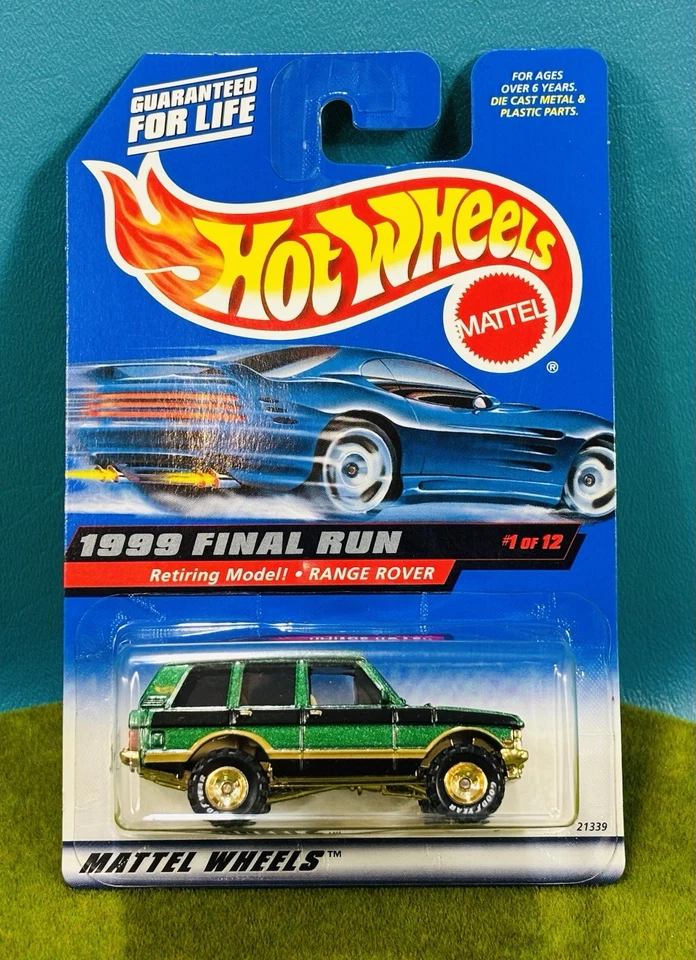 Hot Wheels 1999 Final Run Range Rover in green  - Real Riders tires  Vintage - Image 2 of 4