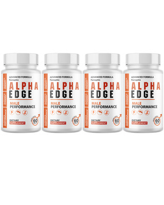 Alpha Edge Advanced Formula For Male Stamina Support Supplement- 4 Bottles