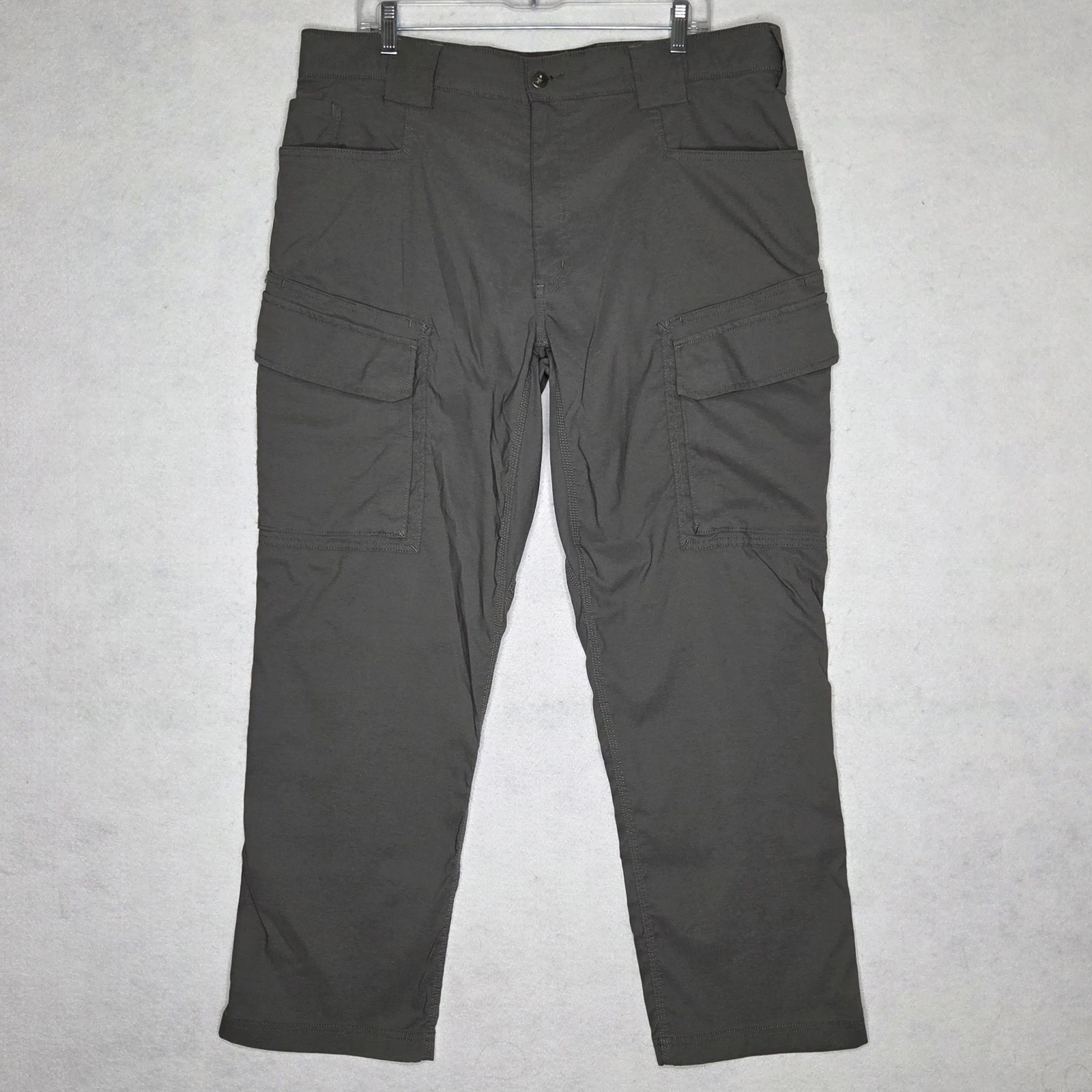 Duluth Trading Cargo Pants Mens 40*x30 Gray Flex Dry On The Fly Quick Dry