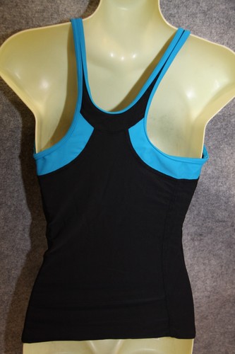 TOP TANKINI SPORTIVO TAGLIA 38 NERO TURCHESE DI SOC - Foto 2 di 2