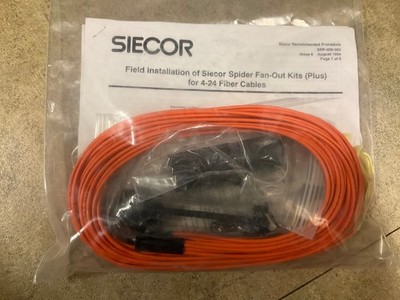 Siecor Corning 4-24 Fiber Spider Fan-Out orange NOS