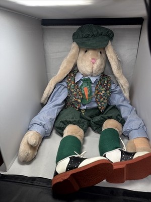 Tender Heart Treasures Plush Bunny Rabbit, Dressed Up w/ Shoes & Hat, 28 