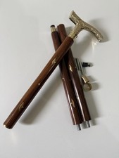 Brass Handle with Engraved Design Walking Cane Inlay Style Stick For Husband gif