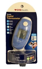 CVS Health Temple Digital Thermometer Instant Reading Fever Alert Medical