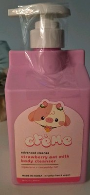 The Creme Shop Advanced Cleanse Strawberry Oat Milk Body Cleanser 16.9 Fl. Oz.